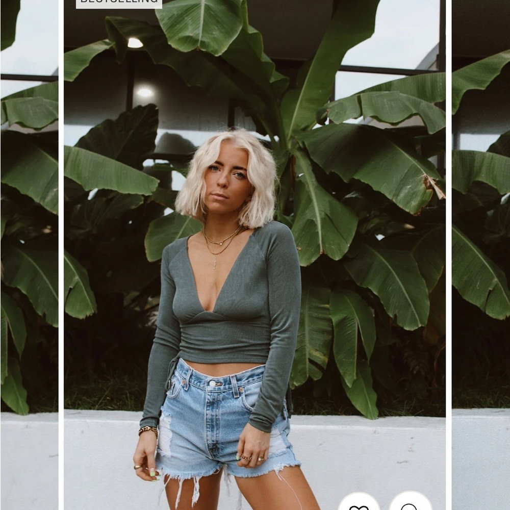 12th Tribe Nala Emerald Crop Top